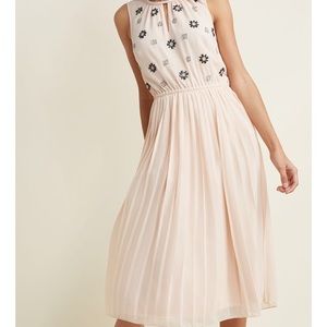 Embellished Chiffon Midi Dress